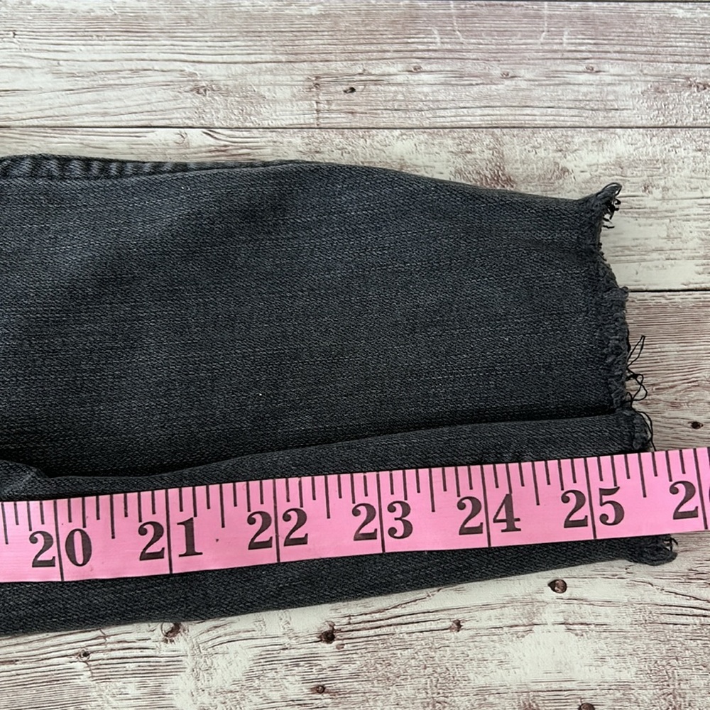 Madewell Faded Black Grey Button Fly High Rise Raw Hem Skinny Jeans - Picture 9 of 9